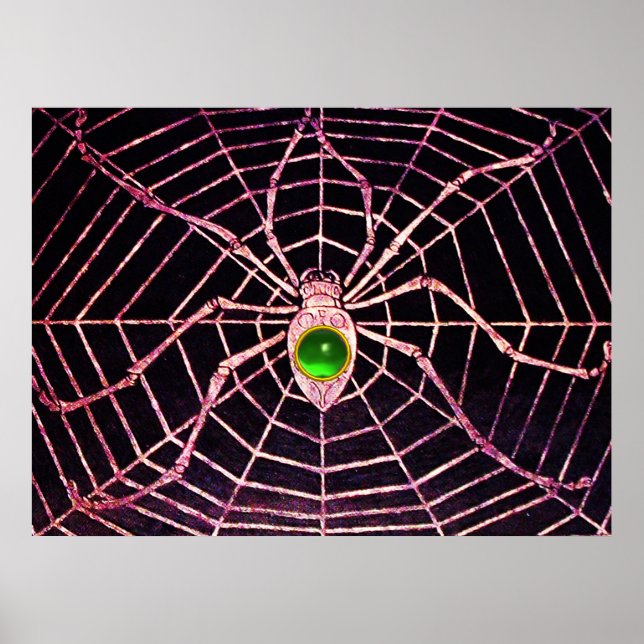 Affiche ESPRIT ET WEB Vert Emeraude Gemstone Noir (Devant)