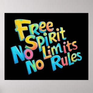 Affiche Esprit libre coloré