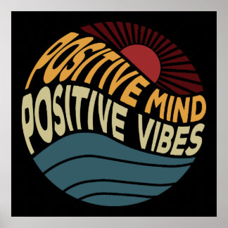 Affiche Esprit Positif Vibrations Positives