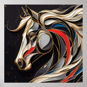 Affiche Esprit Stallion coloré