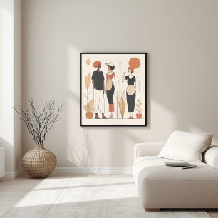 Affiche Esprits apparentés Art abstrait contemporain de