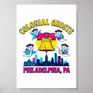 Affiche Esprits Coloniaux Philadelphie PA Fantôme Effrayan