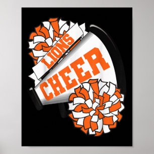 Affiche Esprits de Cheerleading Lions Cheer Retour à l'éco
