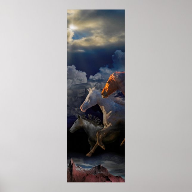 Affiche Esprits de Cheval Sauvage "COURT JUSQU'À DEMAIN" (Devant)