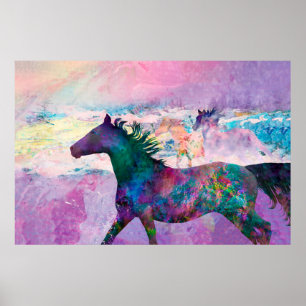 Affiche Esprits de chevaux sauvages NOUS SOMMES LA TERRE