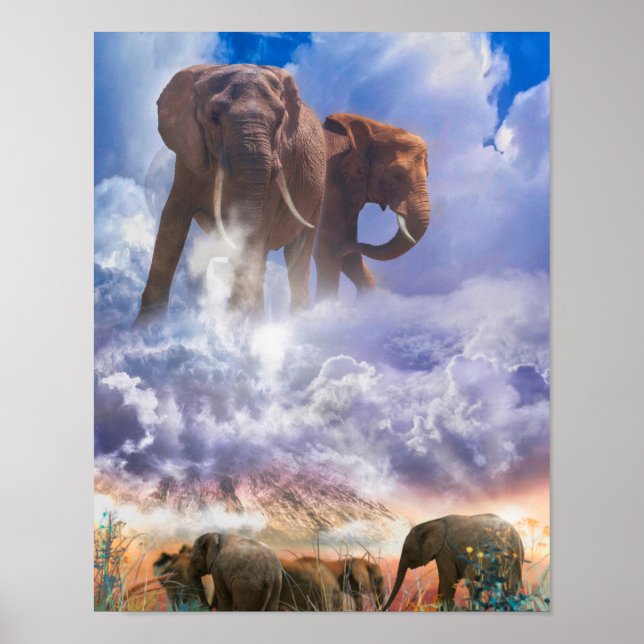Affiche ESPRITS ÉLÉPHANTS DU Mont Kilimandjaro (Devant)