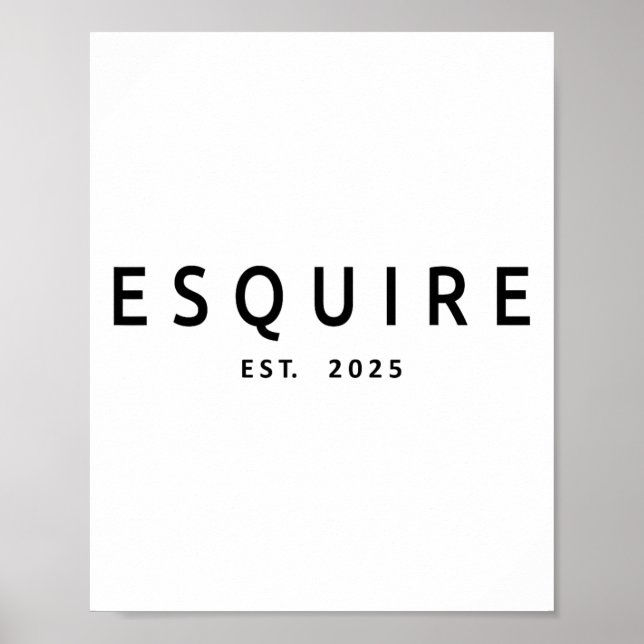 Affiche Esquire Est. 2025 (Devant)