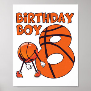 Affiche Esquisse 8e anniversaire garçon Sketll joueur 8 an