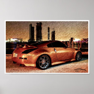 Affiche Esquisse de crayon de paysage 350Z