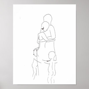 Affiche Esquisse de famille simple