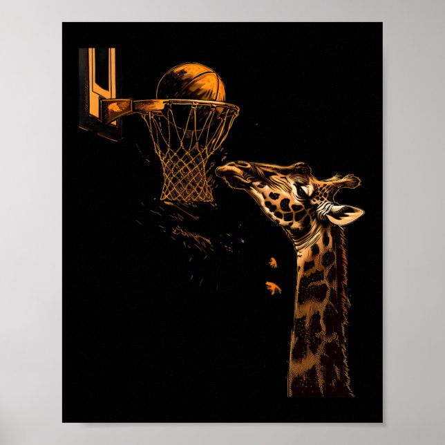 Affiche Esquisse Giraffe Animal Art Sketll Lover Slam Dunk (Devant)