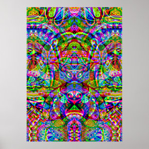 Affiche Esquisse Imaginaire Art - Neon Abstrait Maj 3