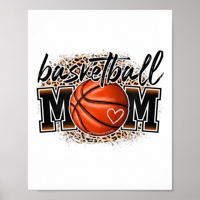 Affiche Esquisse Maman Leopard Esquisse Senior Maman Fête  (Devant)