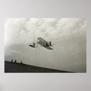 Affiche Essai de planeur Vol Aviation Wright Brothers