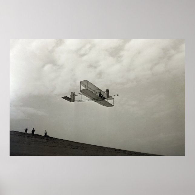 Affiche Essai de planeur Vol Aviation Wright Brothers (Devant)