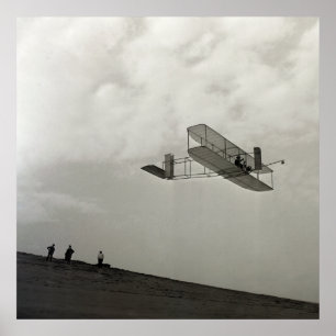 Affiche Essai de planeur Vol Aviation Wright Brothers