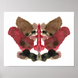 Affiche Essai de tache d'encre de Rorschach. Ne m'appelez