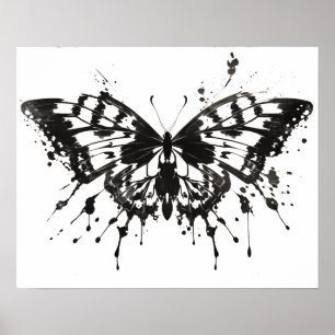 Affiche Essai d'encre Rorschach No 1 Papillon