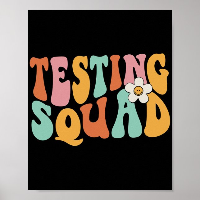 Affiche Essais super Équipe Test Jour Enseignant Motivatio (Devant)