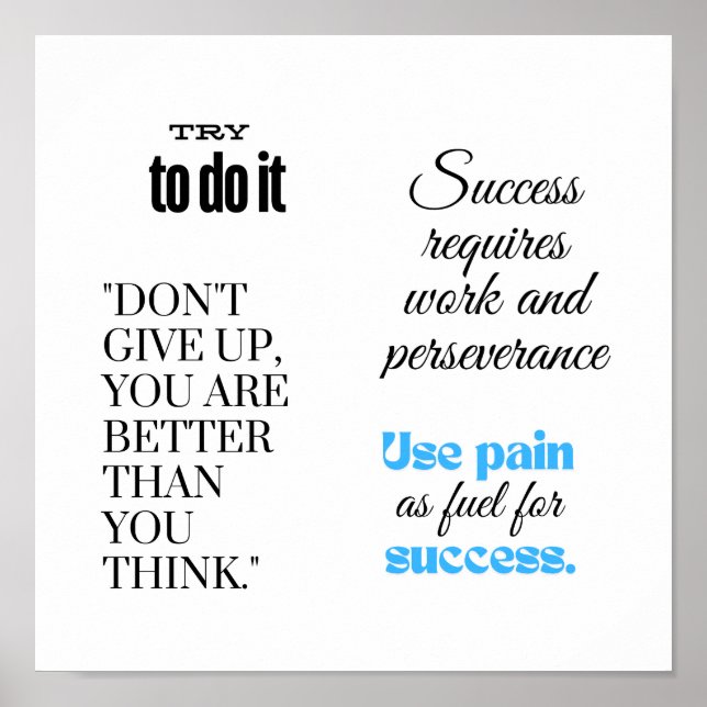 Affiche essayer de le faire (Devant)