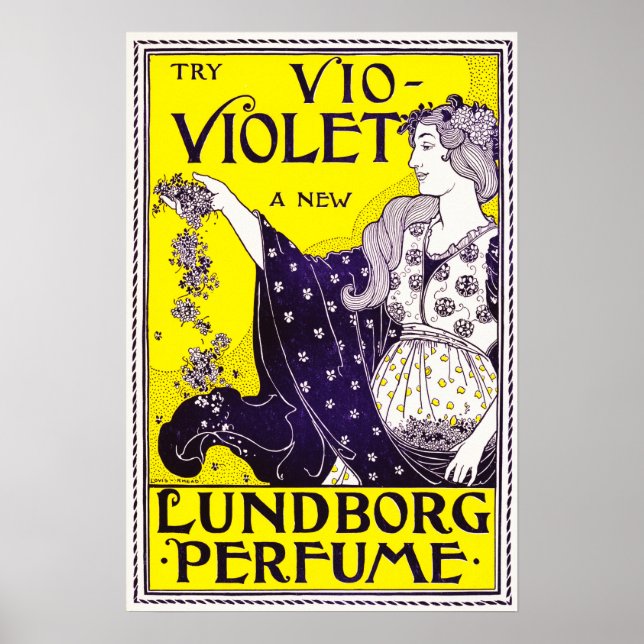 Affiche Essayez le nouvel art de parfum de Lundborg VIOLET (Devant)