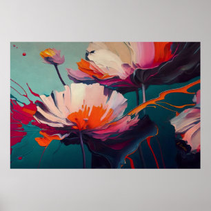 Affiche Essence du jardin III – Mouvement floral lumineux