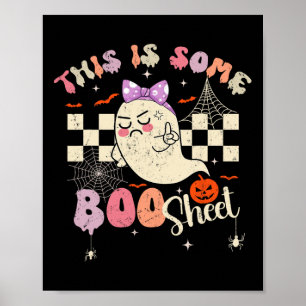 Affiche Est Boo Feuille Cute Ghost Retro Halloween Costume