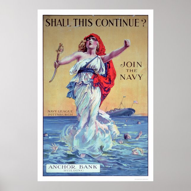 Affiche Est-ce que ça continue ? Rejoignez la marine (US02 (Devant)