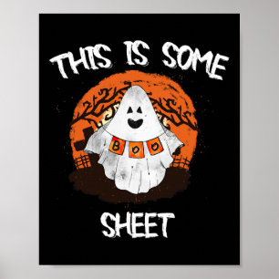 Affiche Est-ce que du papier de Boo Halloween Fantôme Drôl