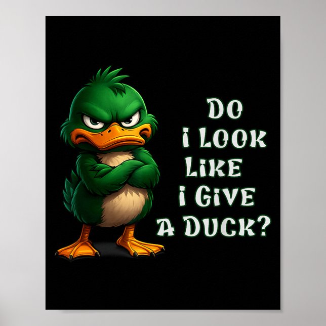 Affiche Est-ce que j'ai l'air de donner un canard drôle sa (Devant)