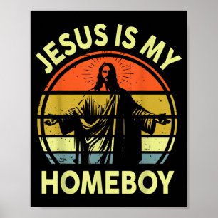 Affiche Est-ce que Jésus est un chrétien religieux rétro H