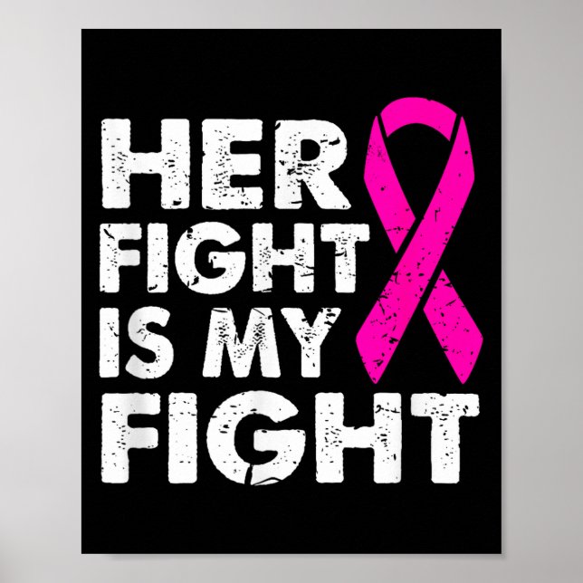 Affiche Est-ce que son combat est contre le cancer du sein (Devant)