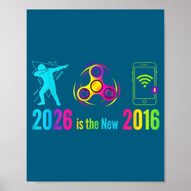 Affiche Est Décennie Vignes Nostalgie Rétro 2016 (Devant)