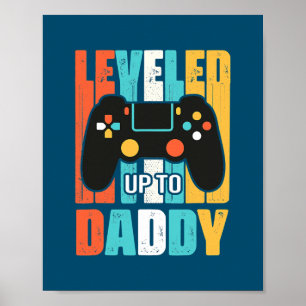 Affiche est devenu un papa joueur de jeux cadeaux papa Fêt