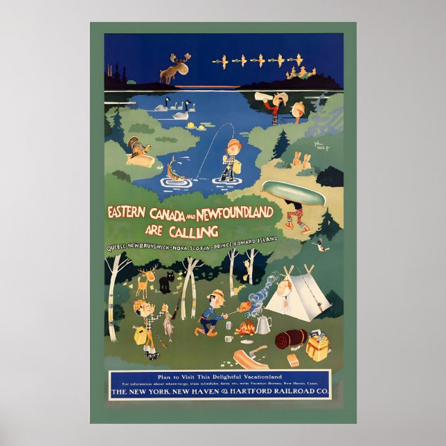 Affiche Est du Canada et Terre-Neuve Québec Nouveau (Devant)