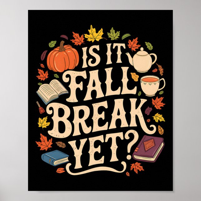 Affiche Est-Il Pause Automne Pourtant Thanksgiving Automne (Devant)