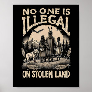 Affiche Est Illégal Sur Les Terres Volées 90