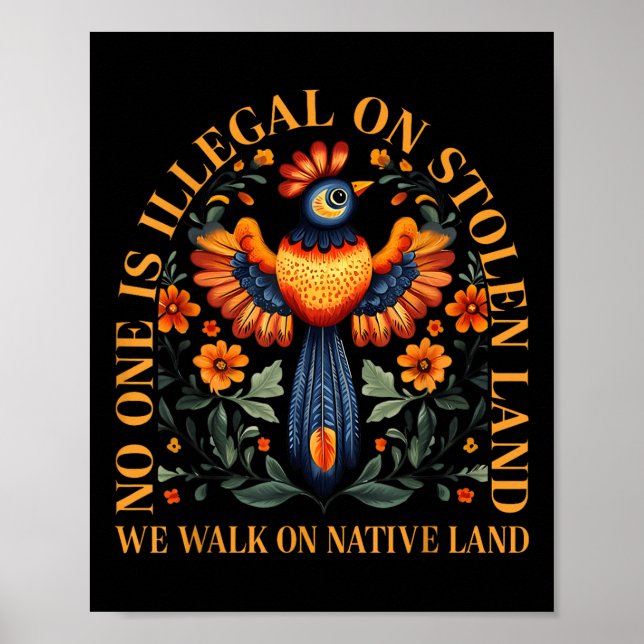 Affiche Est illégal sur une terre volée sur laquelle nous  (Devant)