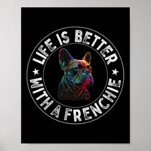 Affiche Est Mieux Avec Un Français - French Bulldog