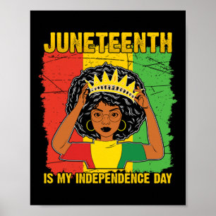 Affiche Est Mon Jour De L'Indépendance Afro Melanin Femmes