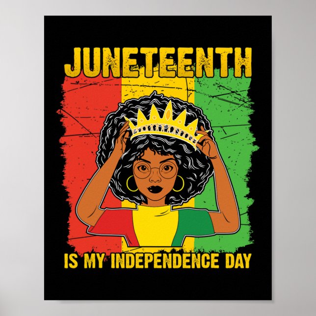 Affiche Est Mon Jour De L'Indépendance Afro Melanin Femmes (Devant)