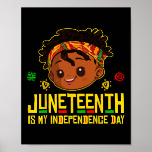 Affiche Est Mon Jour D'Indépendance Black Kids Boys Toddle
