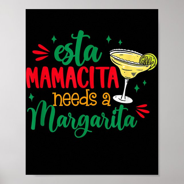 Affiche Esta Mamacita A Besoin D'Une Margarita Mexicaine M (Devant)