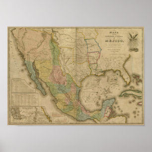 Affiche Estados Unidos de Mejico (y Tejas y los Estado Uni