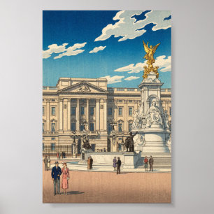 Affiche Estampe japonaise sur bois du palais de Buckingham