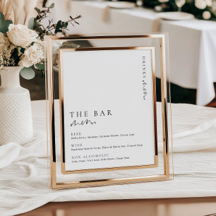 Affiche Estelle Modern Minimal Le Menu Barre Panneau