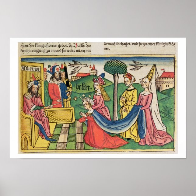 Affiche Esther 2 15-18, Esther est choisie pour être reine (Devant)