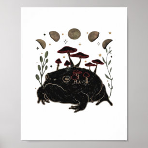 Affiche Esthétique Académie Lune Sorcière Goblincore Greno