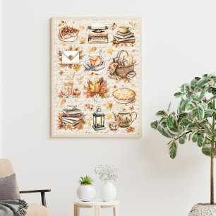 Affiche esthétique antique préférée de l'automne vintage