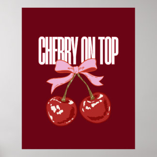 Affiche esthétique coquette Cherry On Top 60x76cm